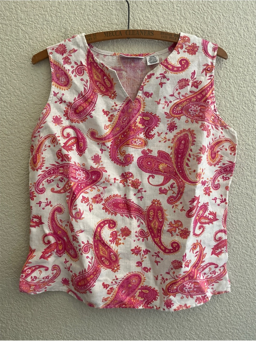 Units Petite Linen Paisley Tank Women’s Size Petite Medium